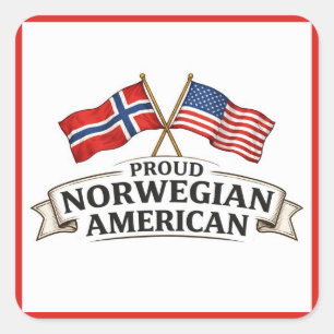 Autocollants fiers d'être norvégien américain