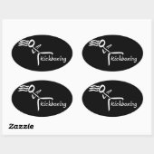 Autocollants fille Kickboxing (Feuille)