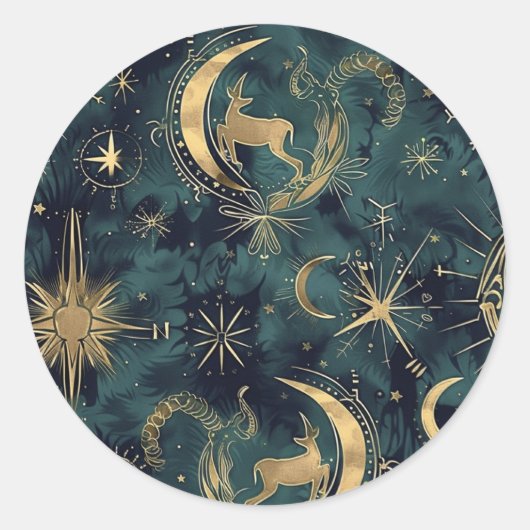 Autocollants fixes Capricorne personnalisés (Devant)