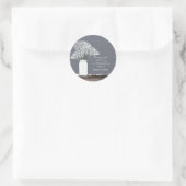 Autocollants Fleur de Gypsophile Pot Rustique Gris (Sac)