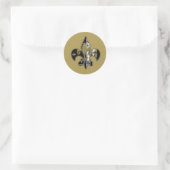 Autocollants fleur de lis noir et or (Sac)