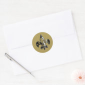 Autocollants fleur de lis noir et or (Enveloppe)