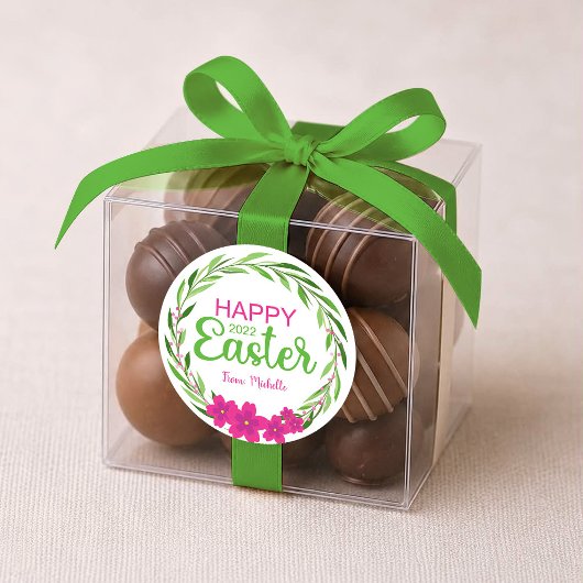 Autocollants Fleur de Pâques (Rose Vert)