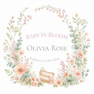 Autocollants Fleur Sauvage   Bébé en Fleur