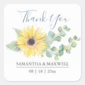 Autocollants Fleuris Aquarelle Tournesol Jaune (Devant)