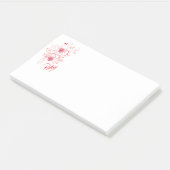 Autocollants Fleuris Rose Relax Post-It (Incliné)