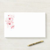 Autocollants Fleuris Rose Relax Post-It (Sur un bureau)