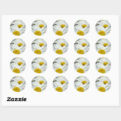 Autocollants Fleurs de Pâquerette Blanches Daisies (Feuille)
