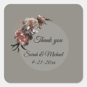 autocollants Fleurs de Pivoines invitations de mar