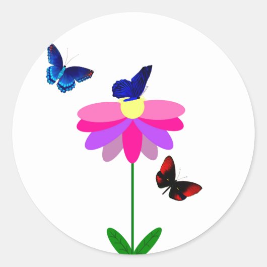 Autocollants Fleurs et Papillons (Devant)