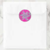 Autocollants flocon de neige bleu sarcelle rose vi (Sac)