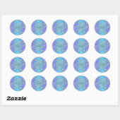 Autocollants Flocon de Neige Bleu Sarcelle Violet (Feuille)