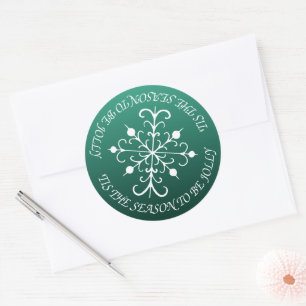 Autocollants flocon de neige vert Jolly