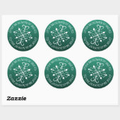 Autocollants flocon de neige vert Jolly (Feuille)