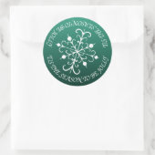 Autocollants flocon de neige vert Jolly (Sac)