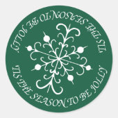 Autocollants Flocon de Neige Vert Profond (Devant)