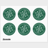 Autocollants Flocon de Neige Vert Profond (Feuille)