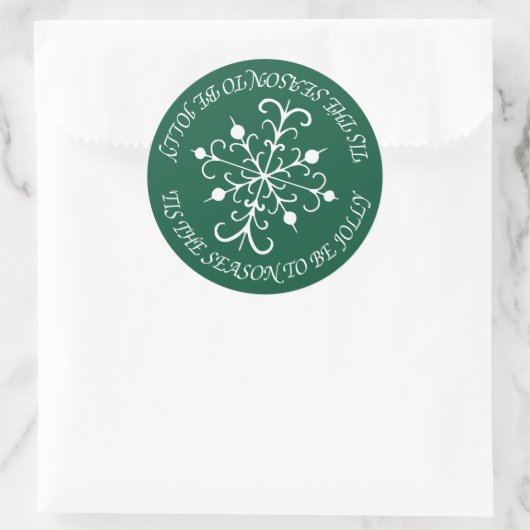 Autocollants Flocon de Neige Vert Profond (Sac)