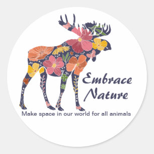 Autocollants Floral Moose Nature