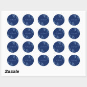 Autocollants Floraux Bleus et Blancs (Feuille)