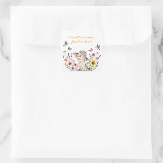 Autocollants Floraux de Mamie (Sac)