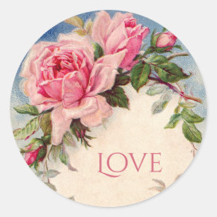Autocollants floraux de rose de cru