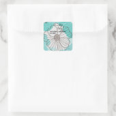 Autocollants Floraux Sarcelle (Sac)