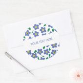Autocollants Forget Me Not, Étiquettes Rondes (Enveloppe)