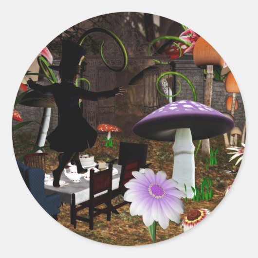 Autocollants fous de thé de chapelier (Devant)