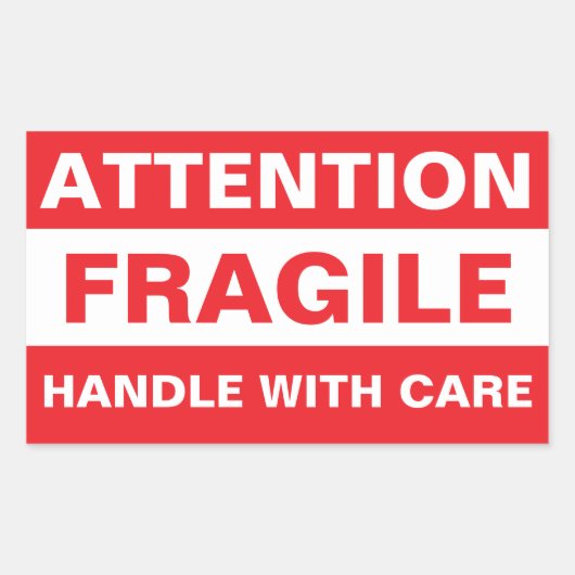Autocollants Fragiles Attention en Gros (Manipuler (Devant)