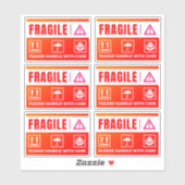 Autocollants Fragiles Étanches (Manipuler avec Soi (Feuille)