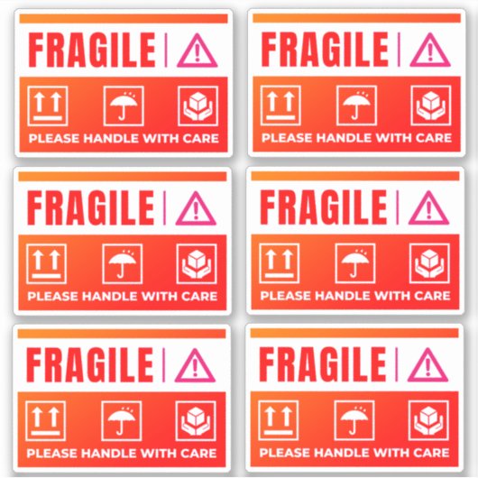 Autocollants Fragiles Étanches (Manipuler avec Soi (Devant)