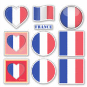 Autocollants France & Drapeau Français, Coeur /spo (Devant)