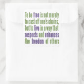 Autocollants Freedom Quote (Sac)