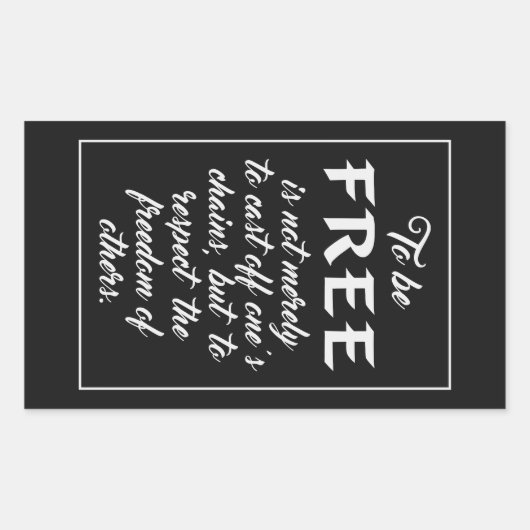 Autocollants Freedom Quote (Devant)