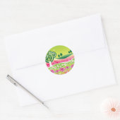 Autocollants Funky Green Pink Landscape (Enveloppe)