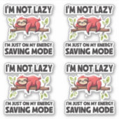 Autocollants Funny Lazy Sloth Energy Saving Mode (Devant)