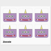 Autocollants Funny Purple Monster (Feuille)