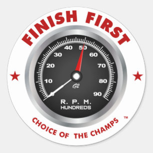 Autocollants G2 'FINISH FIRST' Choice of the Champ