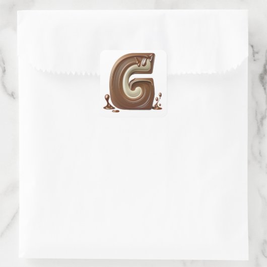 Autocollants G lettre chocolat (Sac)