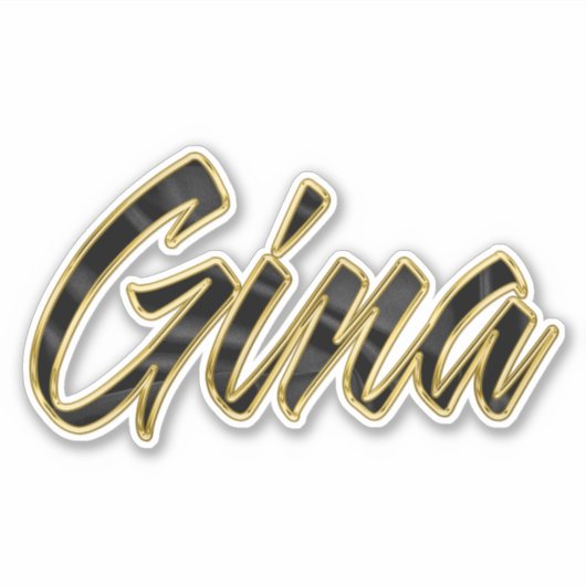 Autocollants Gina Black Gold Lettering (Devant)
