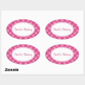 Autocollants Gingham Rose Rose (Feuille)