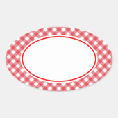 Autocollants Gingham Rouge (Devant)