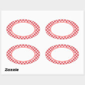 Autocollants Gingham Rouge (Feuille)