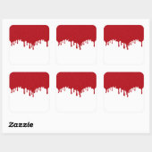 Autocollants goutte à goutte rouge tomate personna (Feuille)