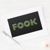 Autocollants grand rectangle noir Fook (Enveloppe)