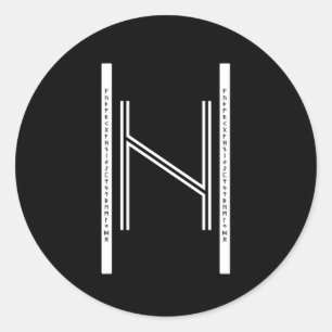 Autocollants Hagalaz BW (Ronds)
