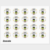 autocollants Halloween bonbons Frankenstein (Feuille)