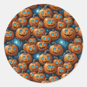 Autocollants Halloween Citrouille