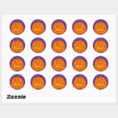 Autocollants Halloween Citrouille (Feuille)